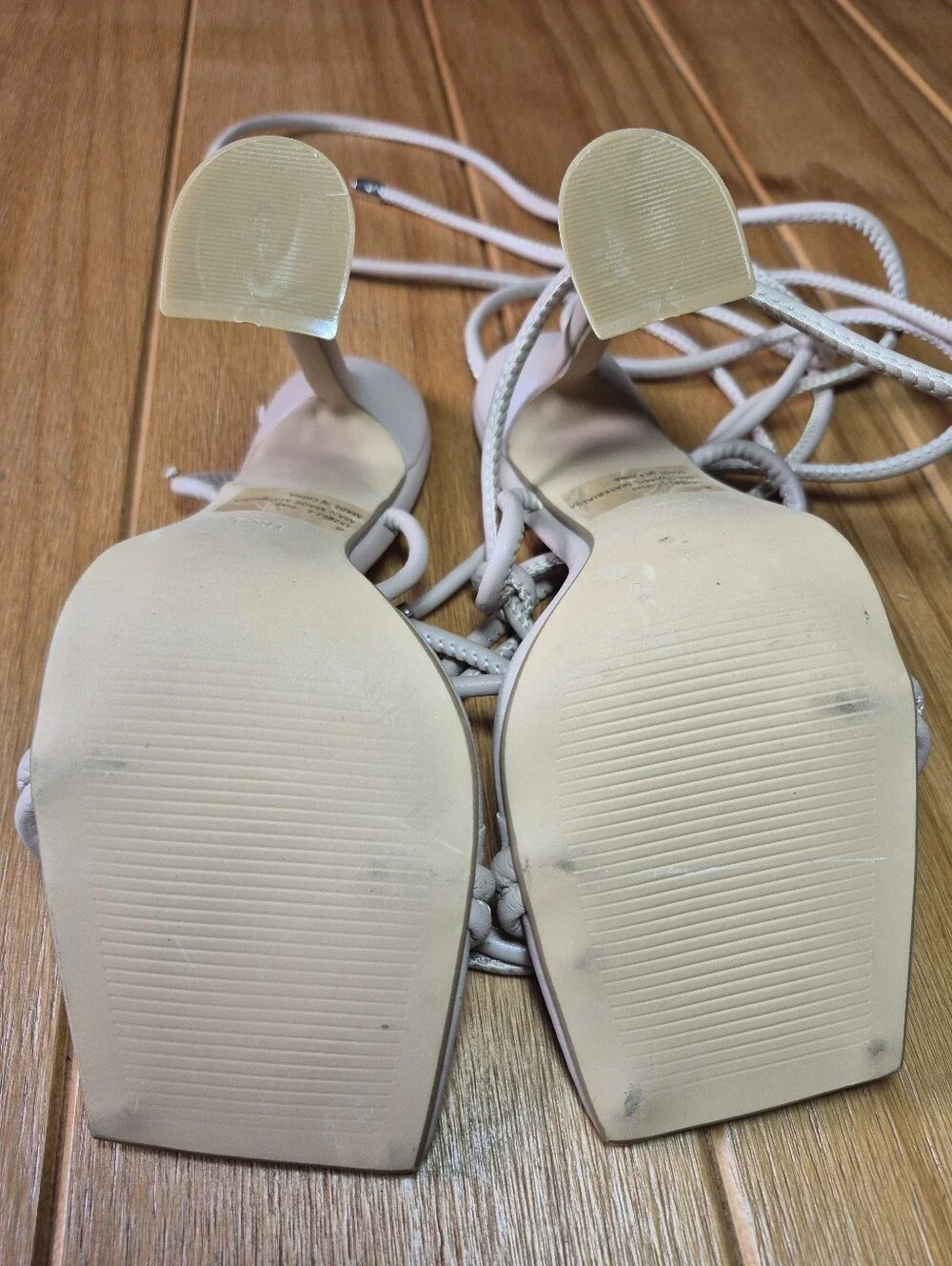 Ego 'Fiat' Nude Strappy Sandals - Size 6 (UK 4)